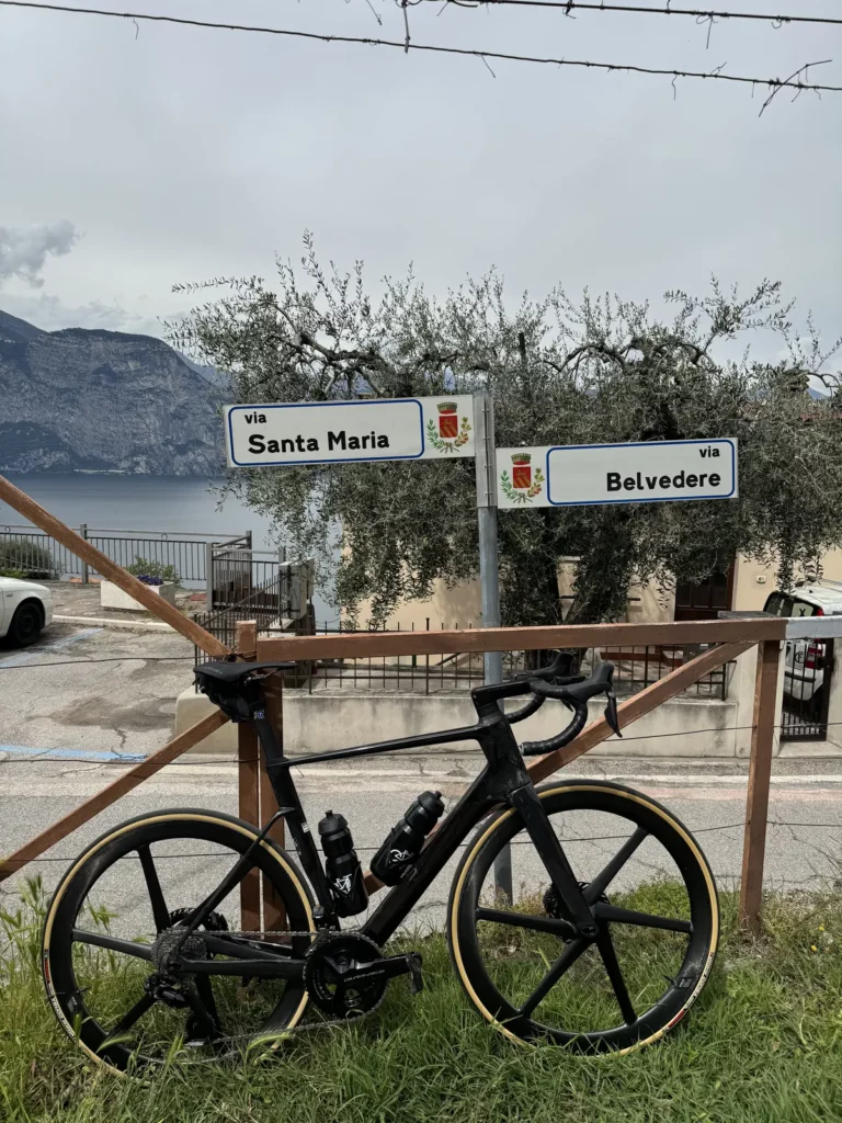 The Factor VAM 2.0 bike on the tests on Lake Garda, which were done by Max and Wiktor from the bike store in Gdansk Cycling Boutique