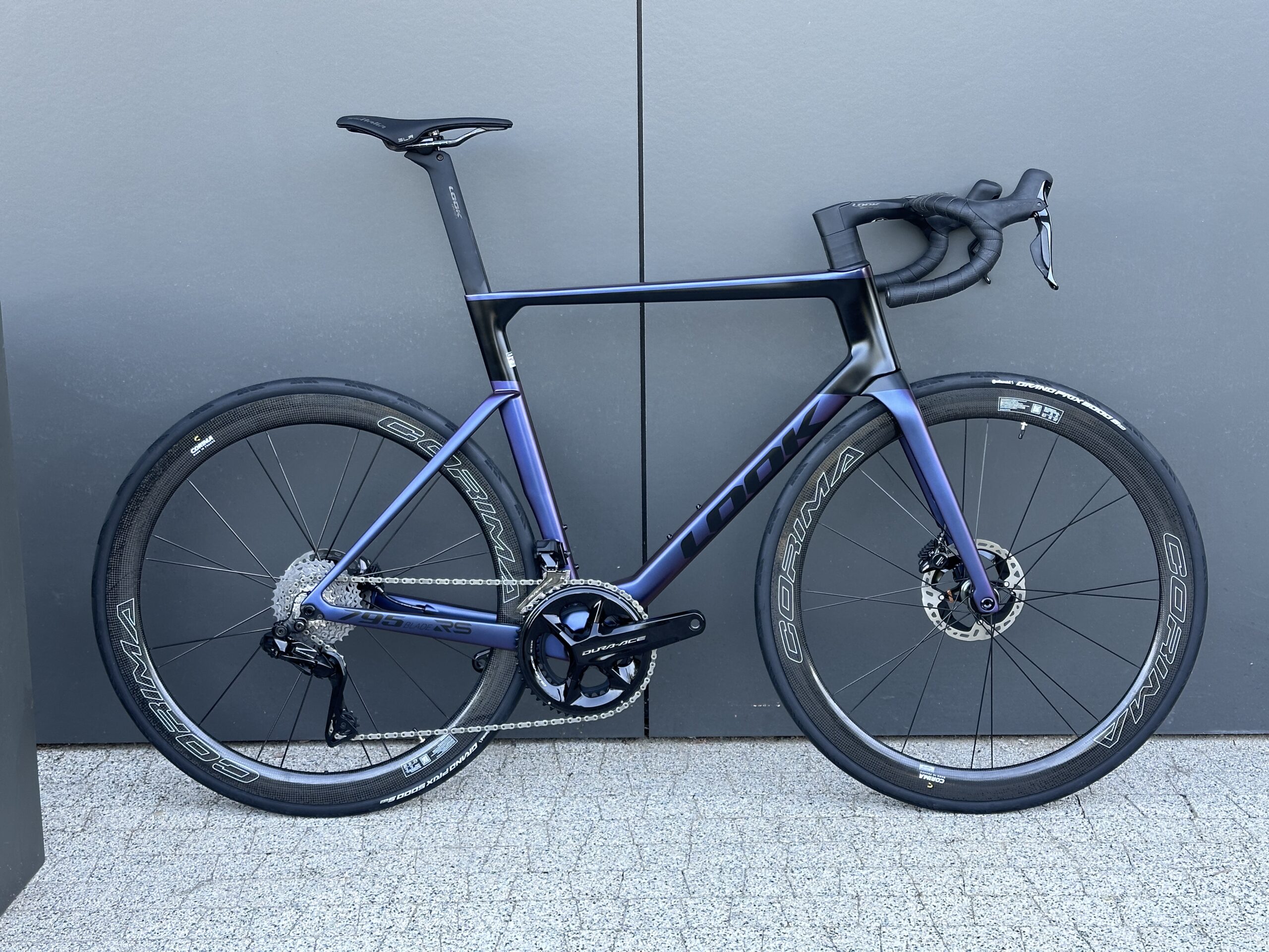 Bike Look 2024 795 Blade RS Thunder Blue Black Satin, Dura Ace Di2 Corima 47 WS EVO ROZ. L